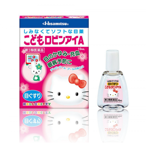 Детские капли от воспаления и покраснения глаз Hisamitsu Hello Kitty